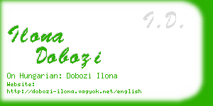 ilona dobozi business card